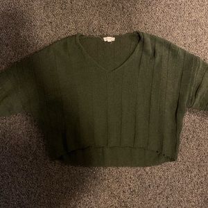 Pacsun Olive Green Cropped Sweater